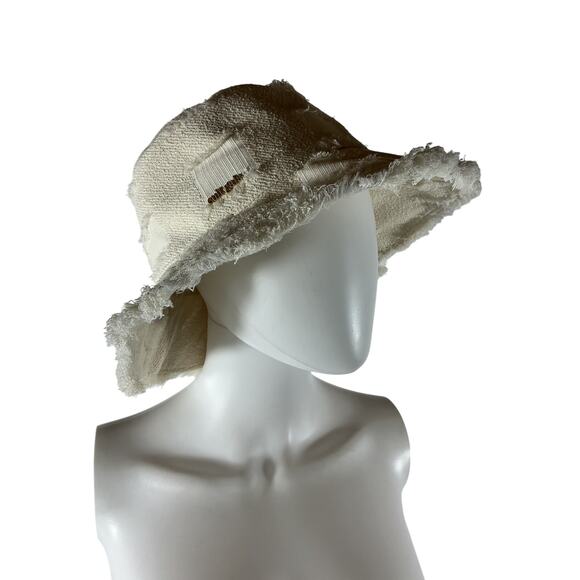 Cult Gaia 'Maddie' Beige Cotton Hat Size OS - Picture 6 of 6